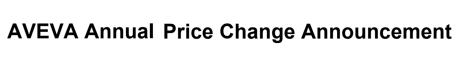 AVEVA Annual Price Change Announcement 01/01/2025