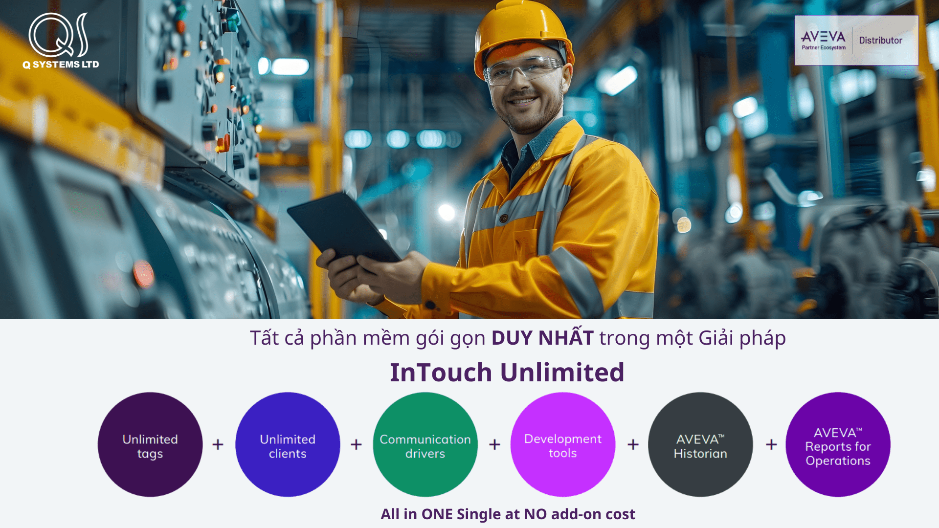 AVEVA™ InTouch HMI Unlimited - Tags không giới hạn mở ra tiềm năng vô hạn.