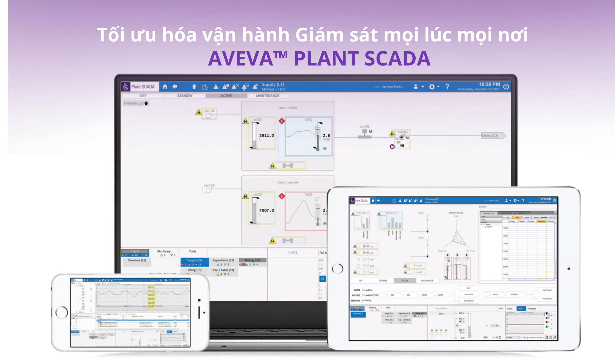 AVEVA PLANT SCADA: Tối ưu hóa vận hành và giám sát mọi lúc mọi nơi